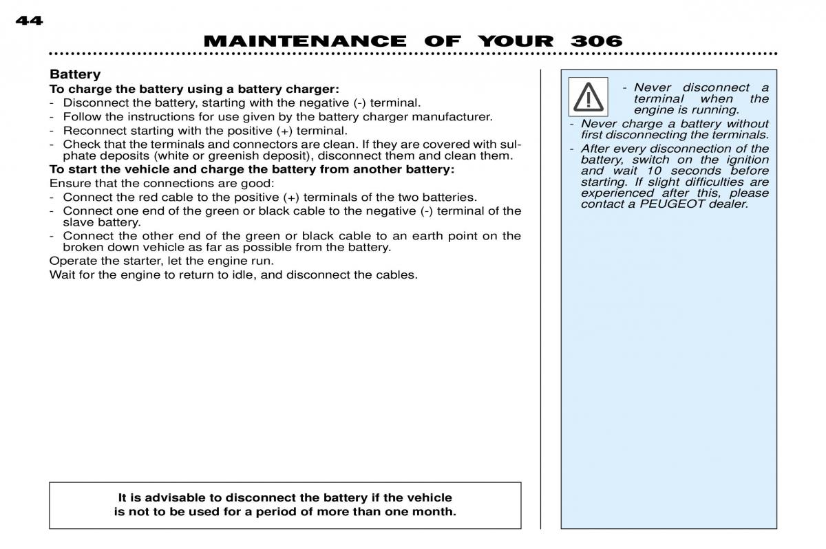 Peugeot 306 owners manual / page 67