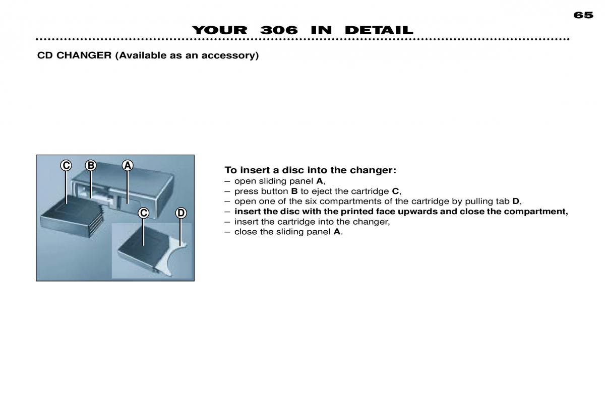 Peugeot 306 owners manual / page 85