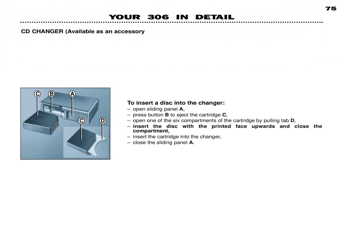 Peugeot 306 owners manual / page 97