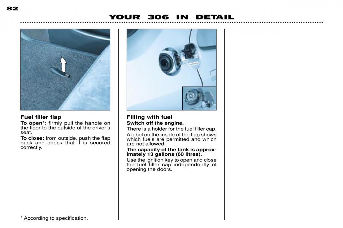 Peugeot 306 owners manual / page 105