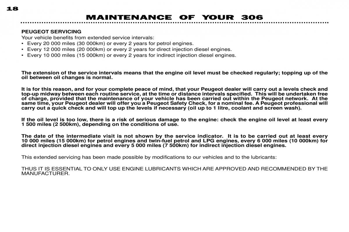 Peugeot 306 owners manual / page 34