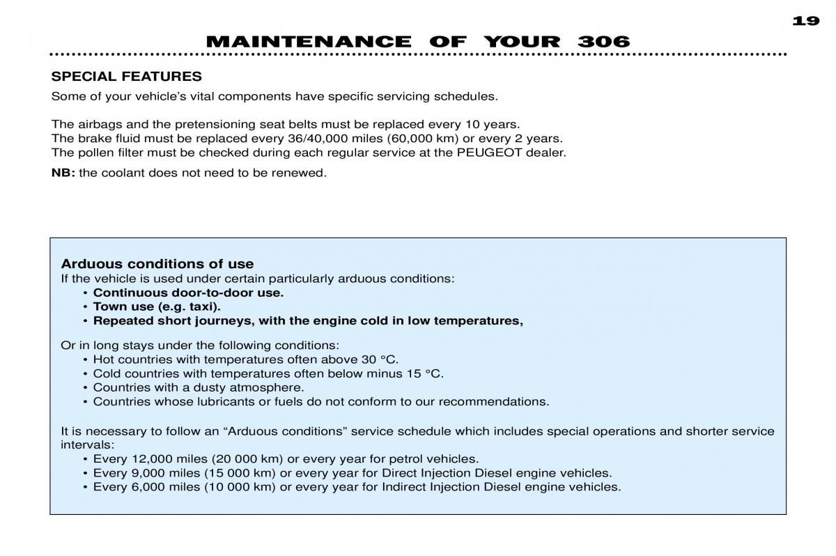 Peugeot 306 owners manual / page 35