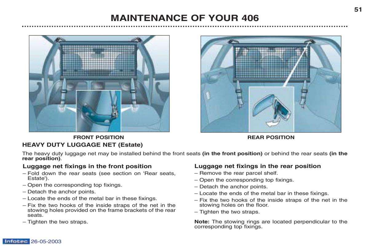 Peugeot 406 owners manual / page 67