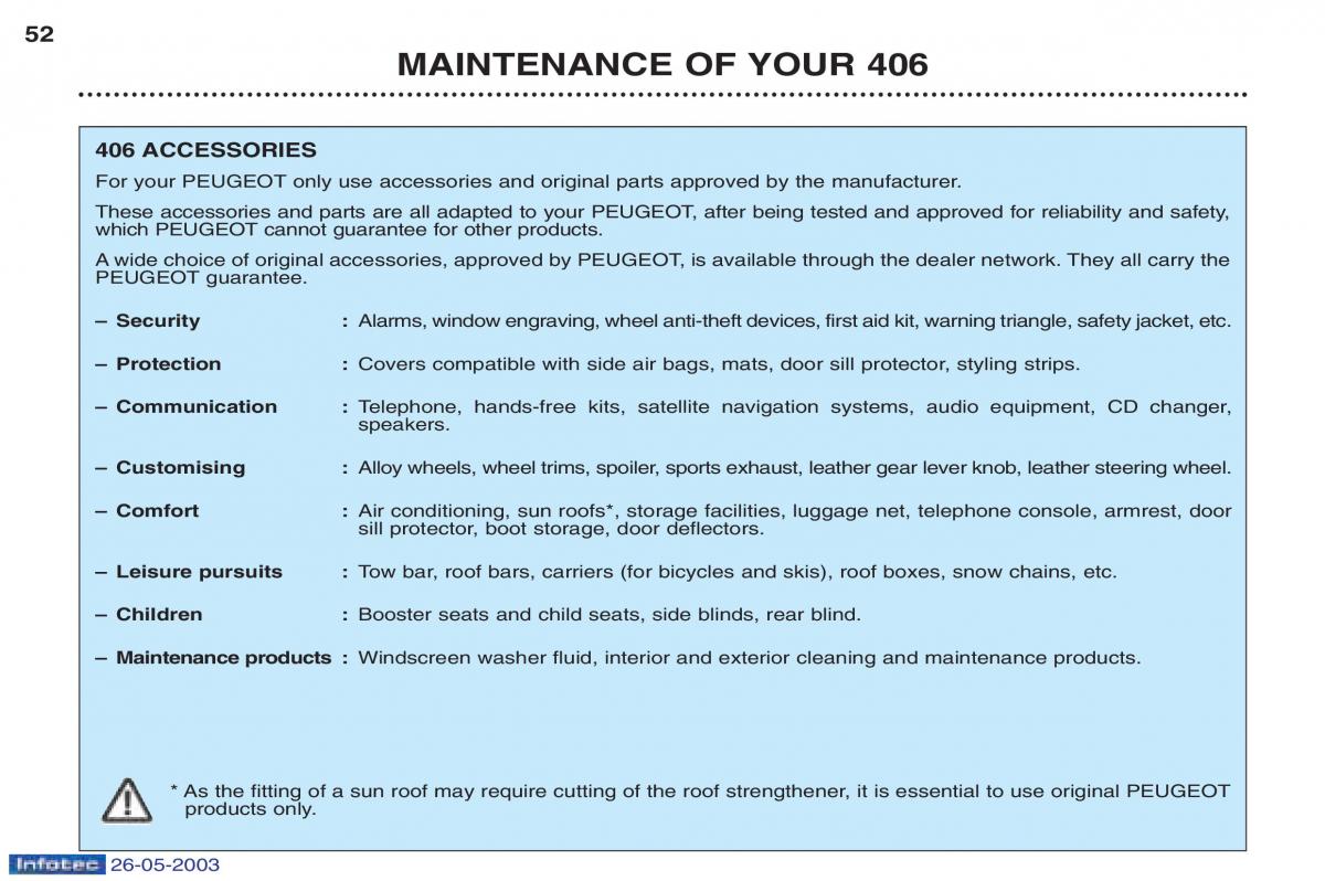 Peugeot 406 owners manual / page 68