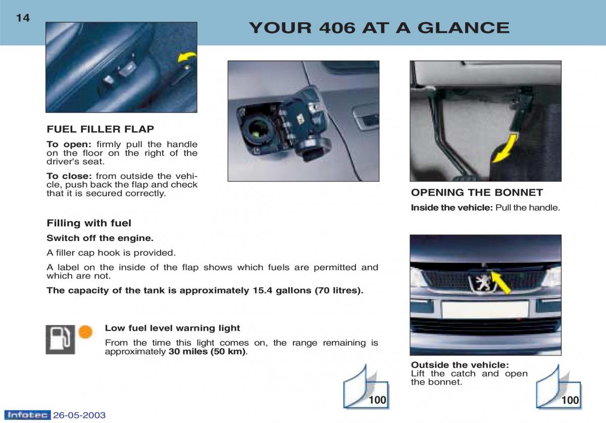 Peugeot 406 owners manual / page 39