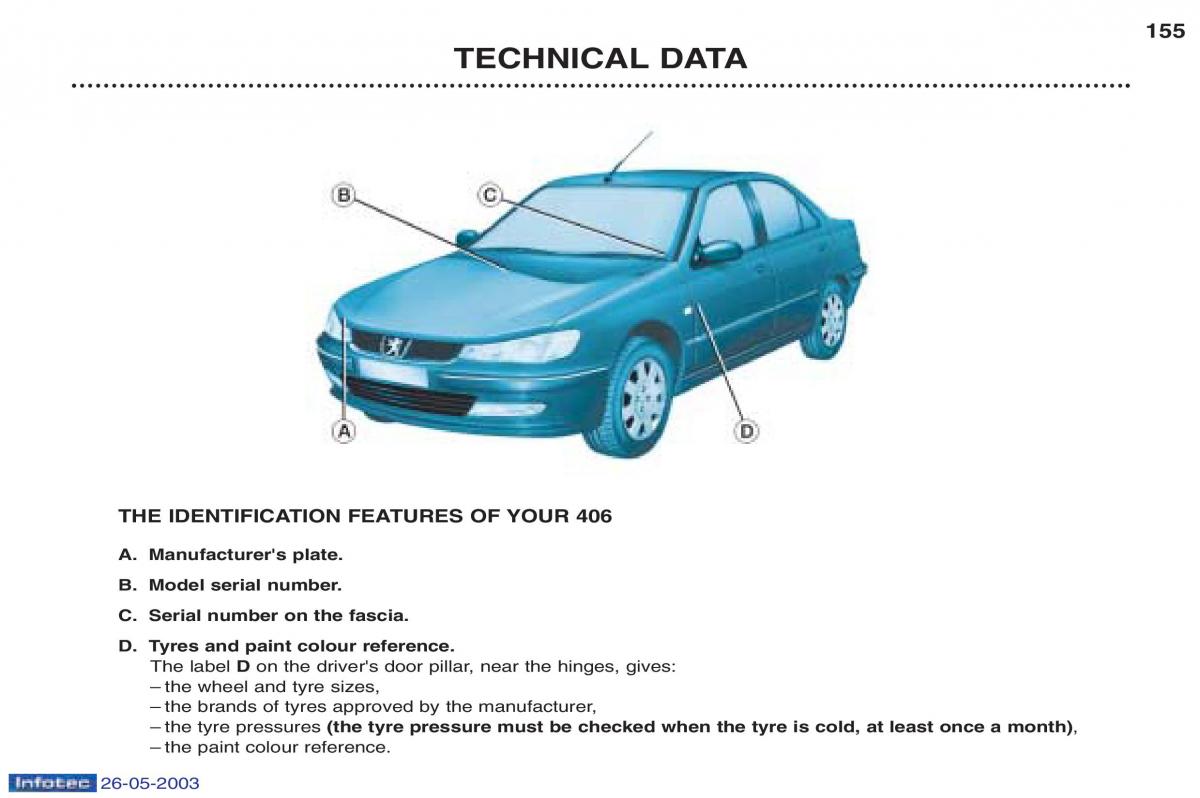 Peugeot 406 owners manual / page 43