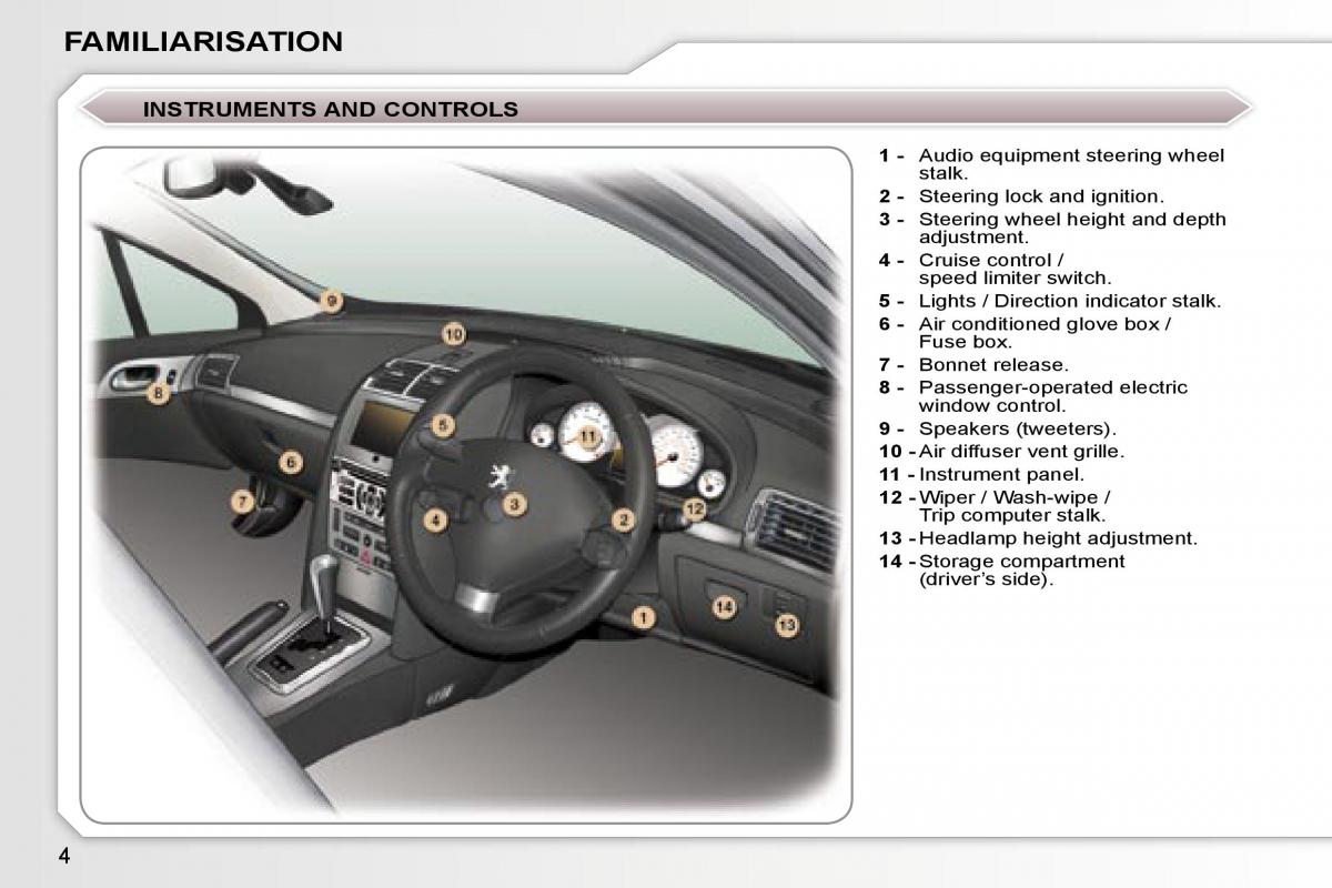 Peugeot 407 owners manual / page 56