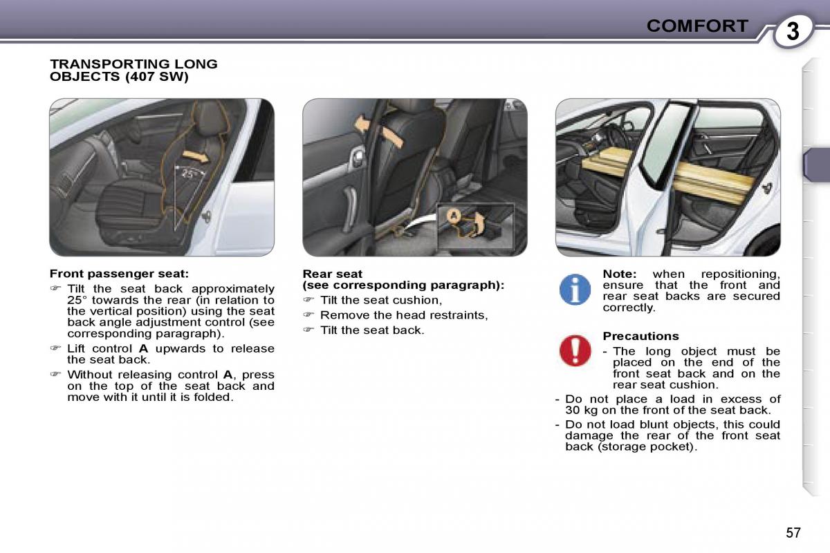 Peugeot 407 owners manual / page 66