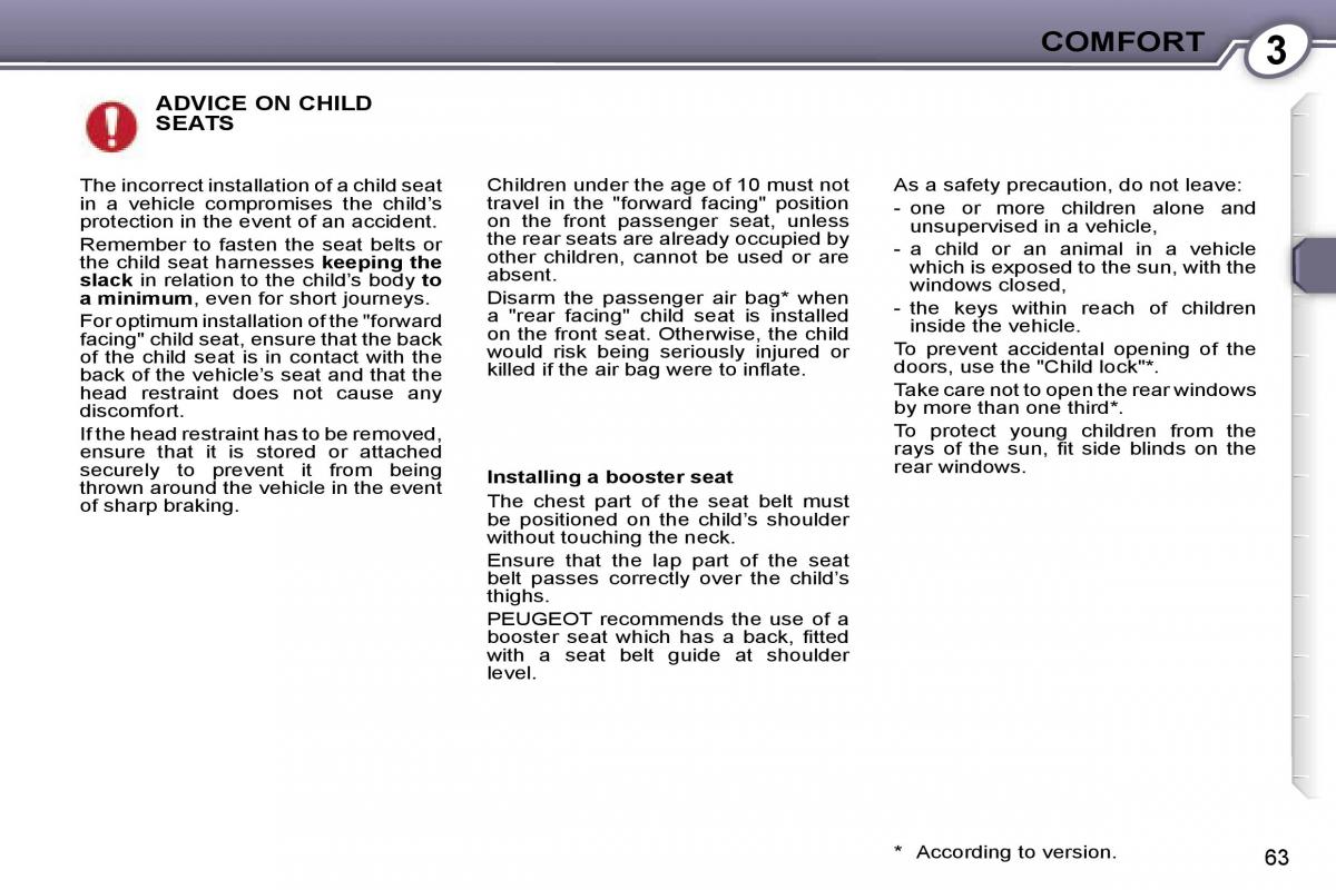 Peugeot 407 owners manual / page 70