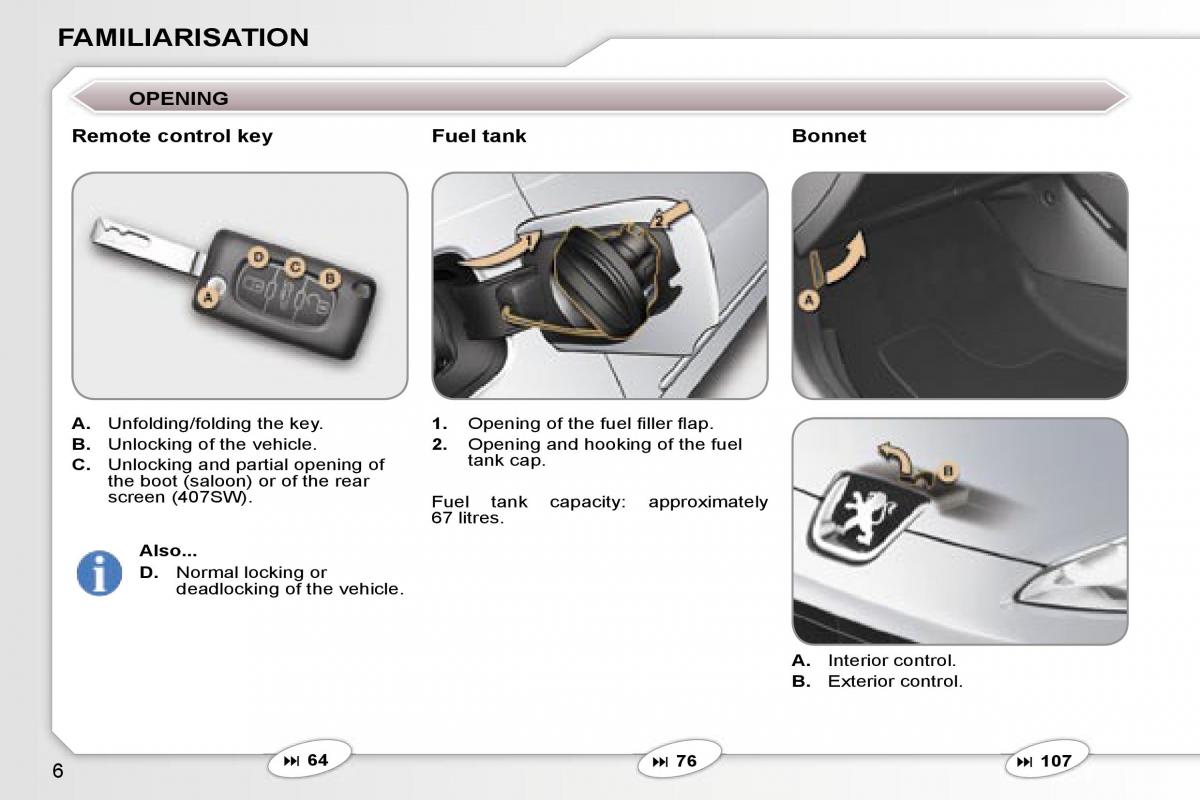 Peugeot 407 owners manual / page 71