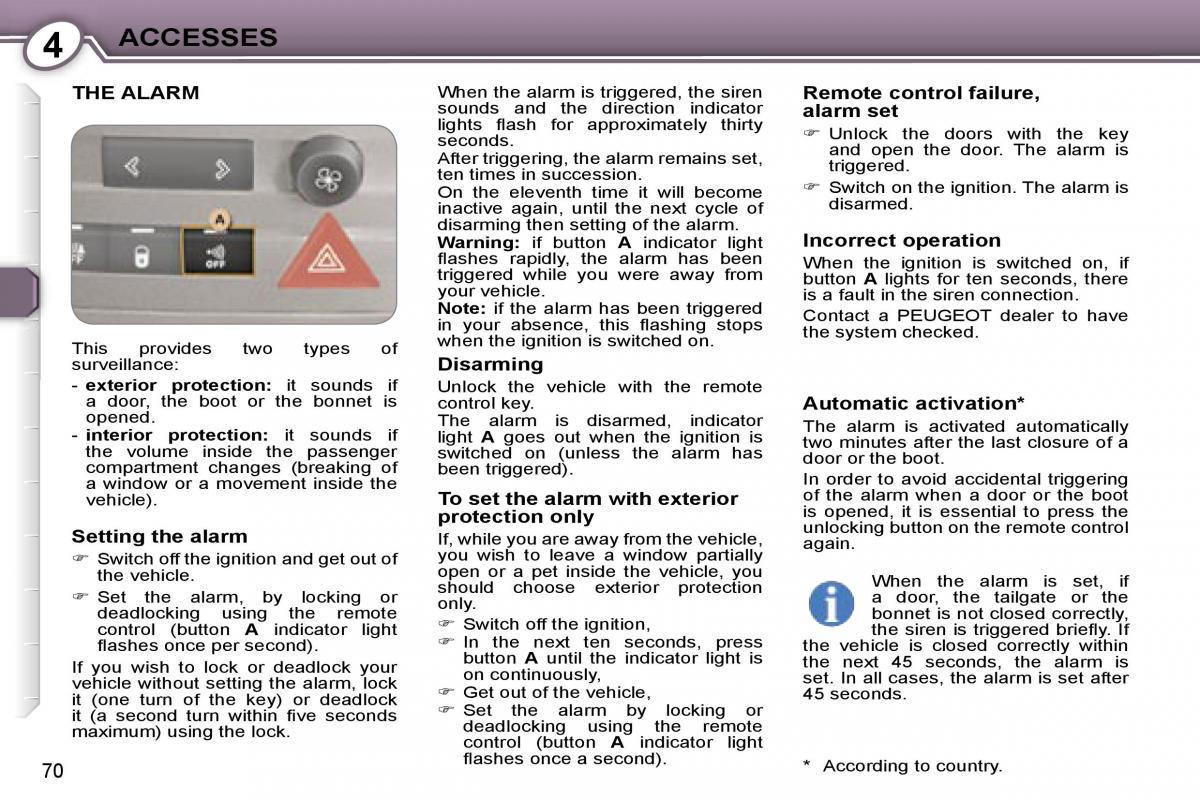 Peugeot 407 owners manual / page 84