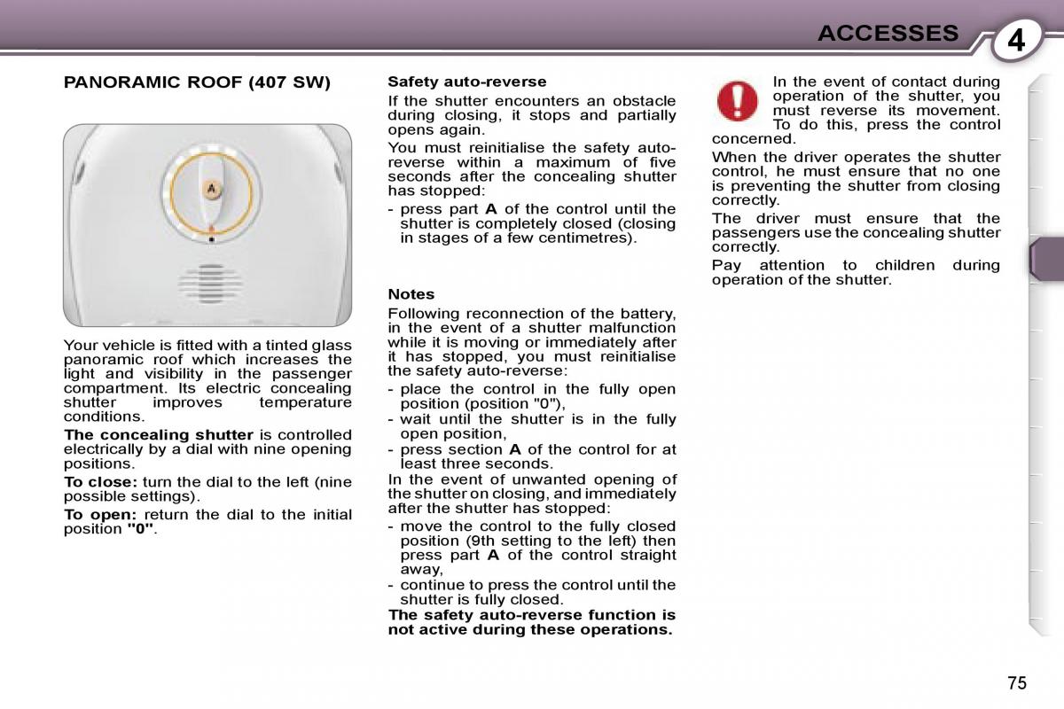 Peugeot 407 owners manual / page 90