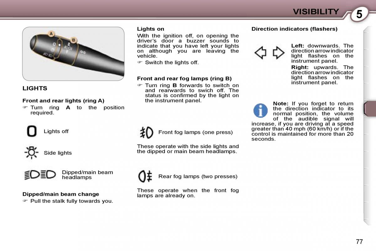 Peugeot 407 owners manual / page 92