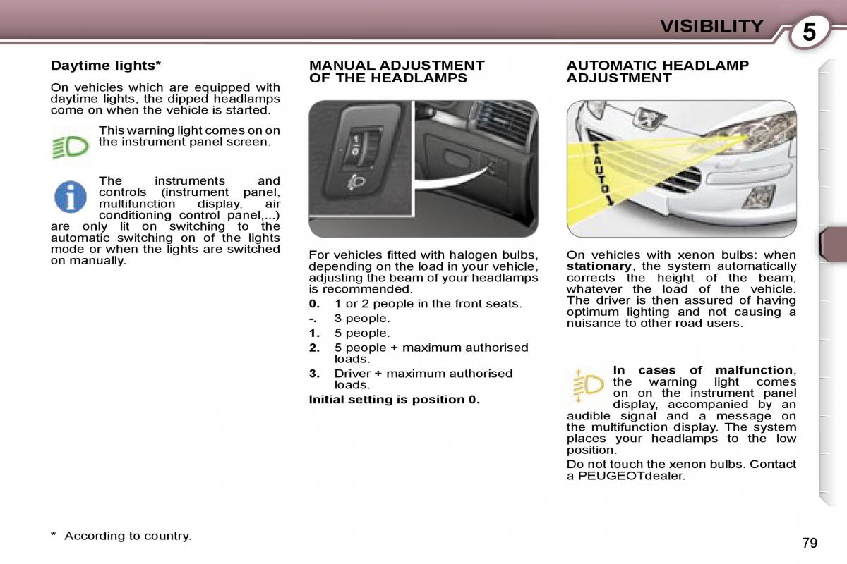 Peugeot 407 owners manual / page 95