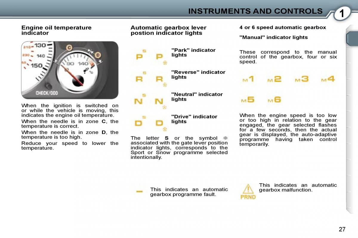 Peugeot 407 owners manual / page 43