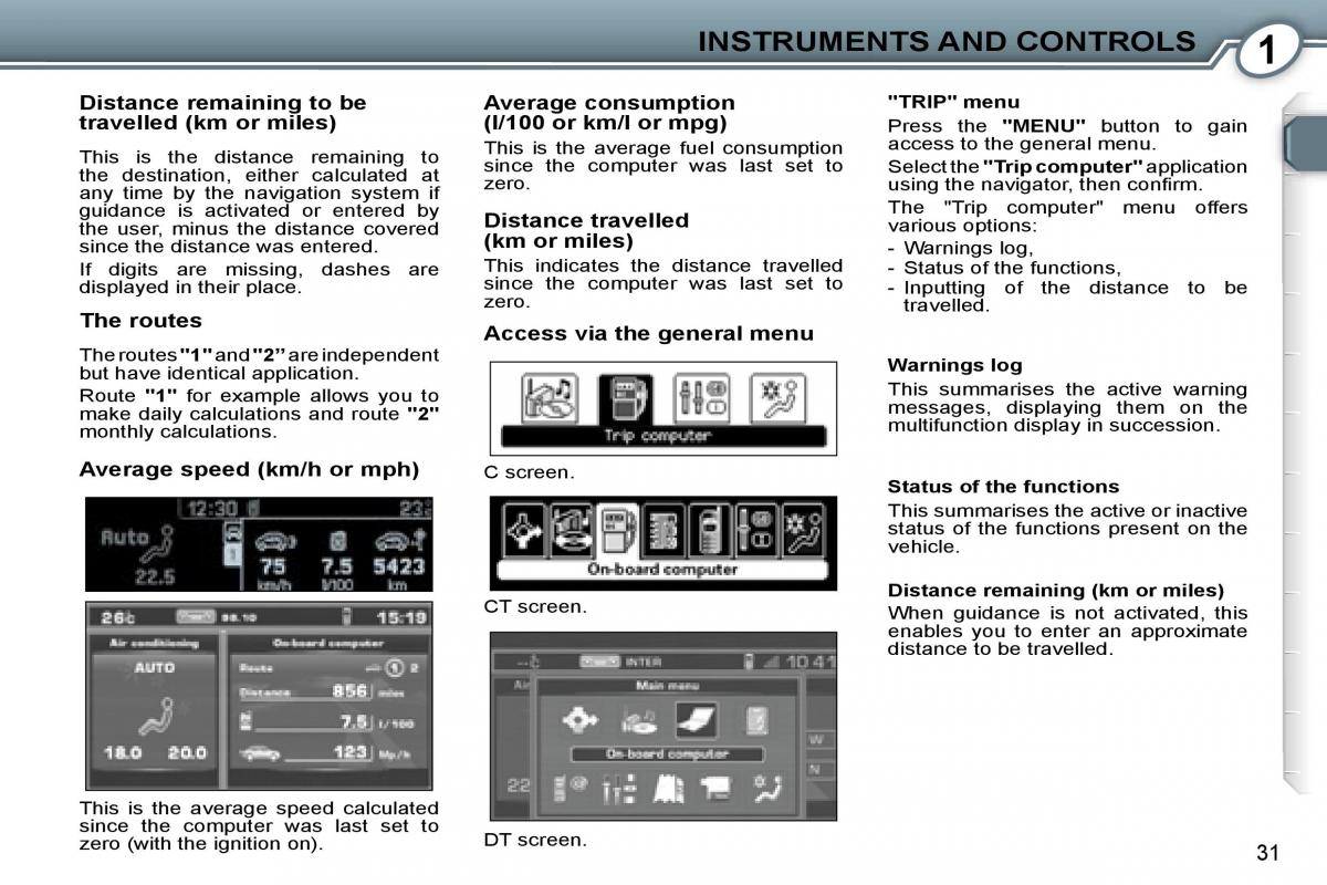 Peugeot 407 owners manual / page 47