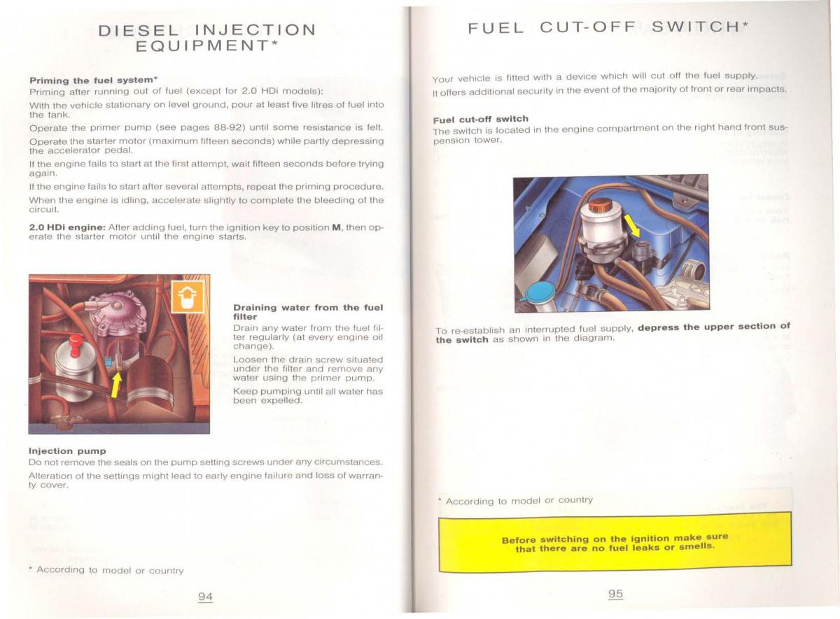 Peugeot 806 owners manual / page 57