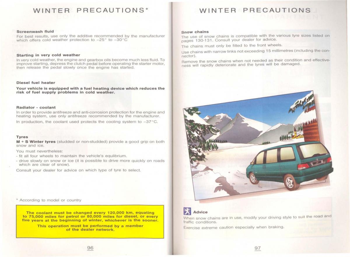 Peugeot 806 owners manual / page 58