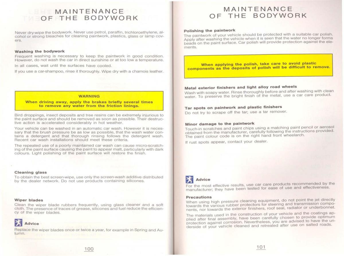 Peugeot 806 owners manual / page 60