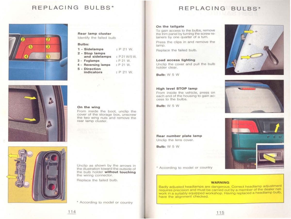 Peugeot 806 owners manual / page 67