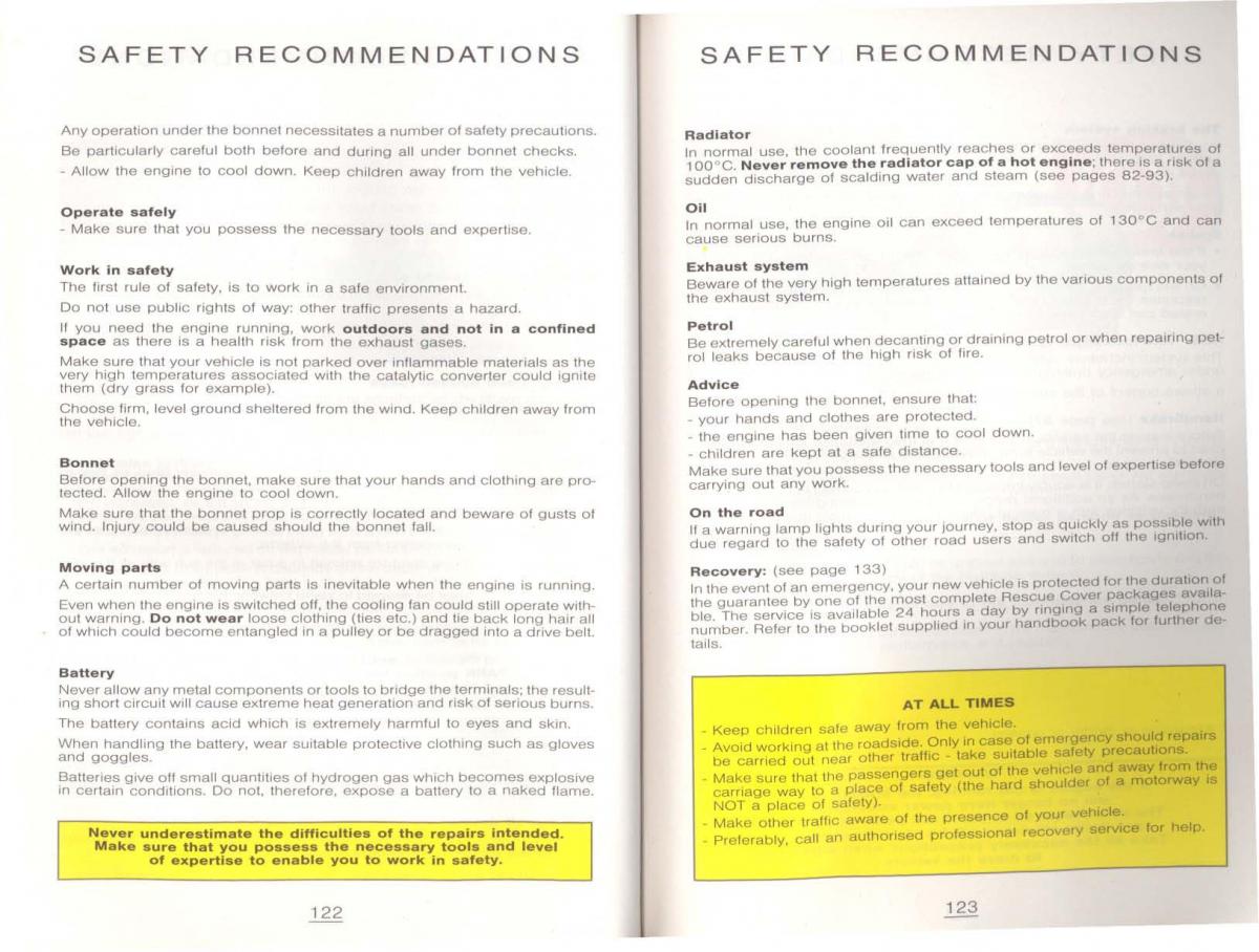 Peugeot 806 owners manual / page 71