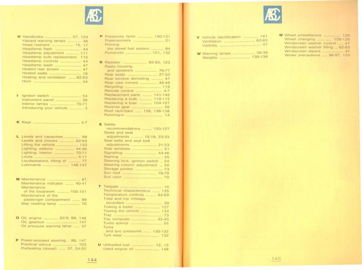 Peugeot 806 owners manual / page 82