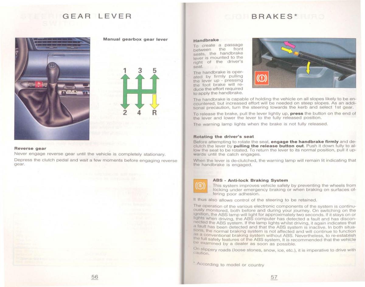 Peugeot 806 owners manual / page 39