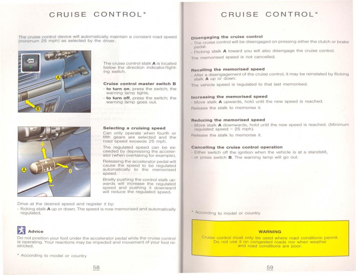 Peugeot 806 owners manual / page 40