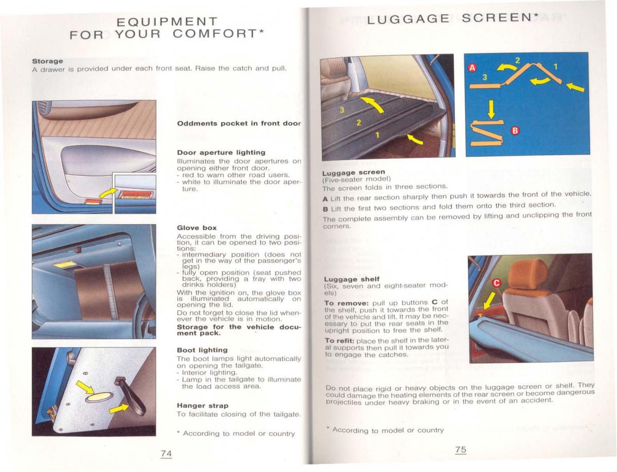 Peugeot 806 owners manual / page 48