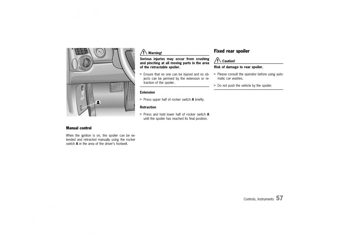 Porsche Boxster 986 owners manual / page 55