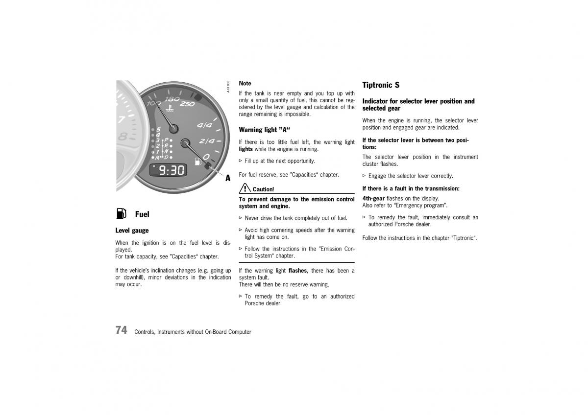 Porsche Boxster 986 owners manual / page 72