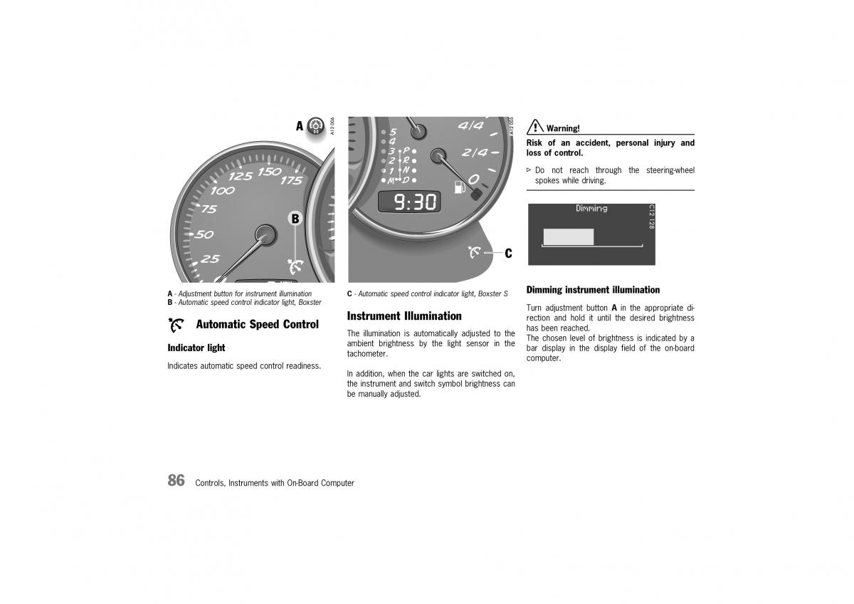 Porsche Boxster 986 owners manual / page 84