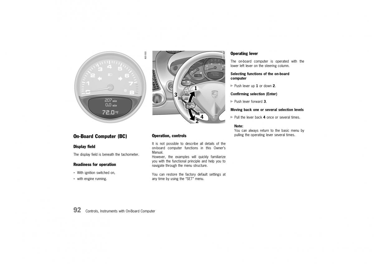 Porsche Boxster 986 owners manual / page 90