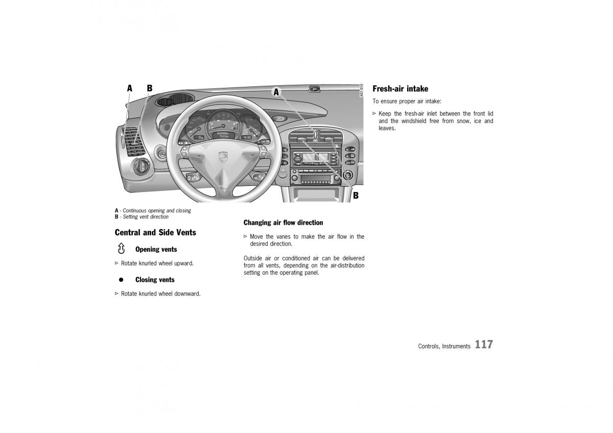 Porsche Boxster 986 owners manual / page 115