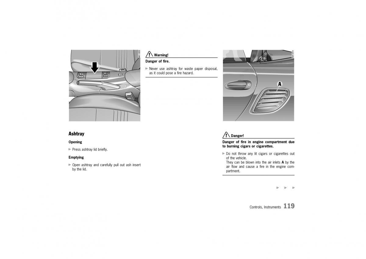 Porsche Boxster 986 owners manual / page 117