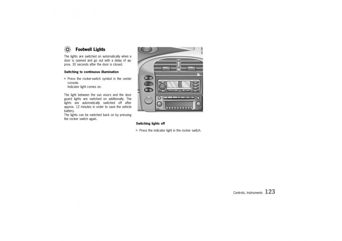 Porsche Boxster 986 owners manual / page 121