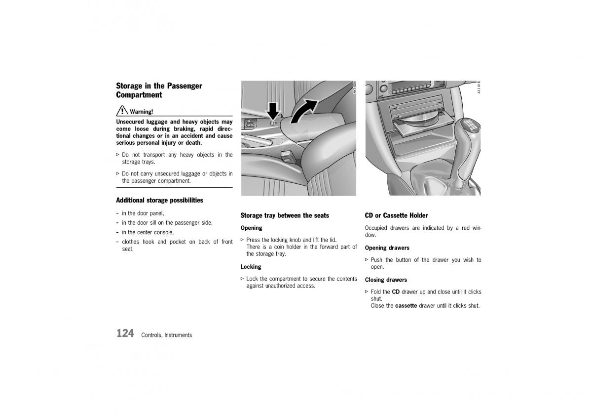 Porsche Boxster 986 owners manual / page 122