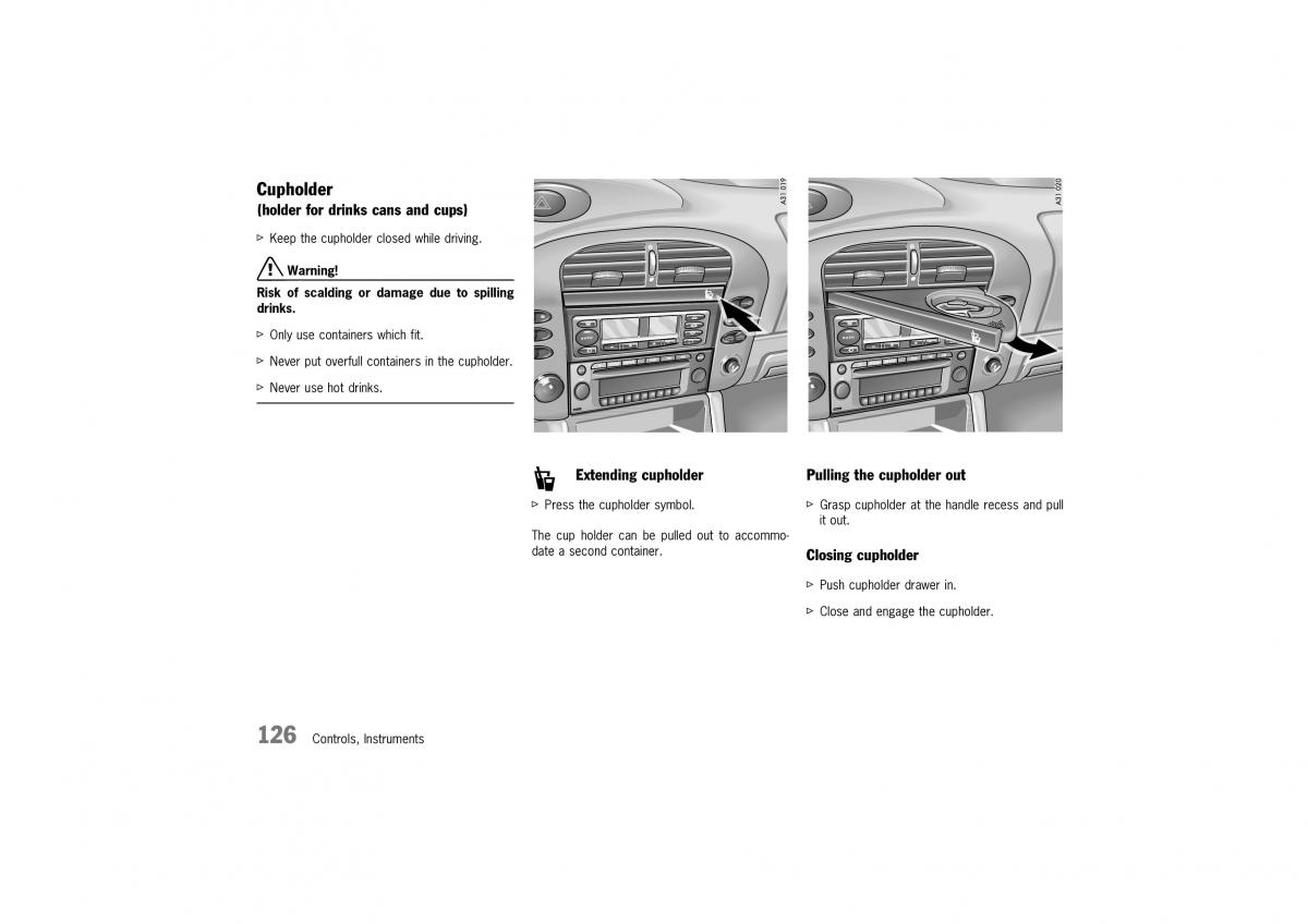 Porsche Boxster 986 owners manual / page 124