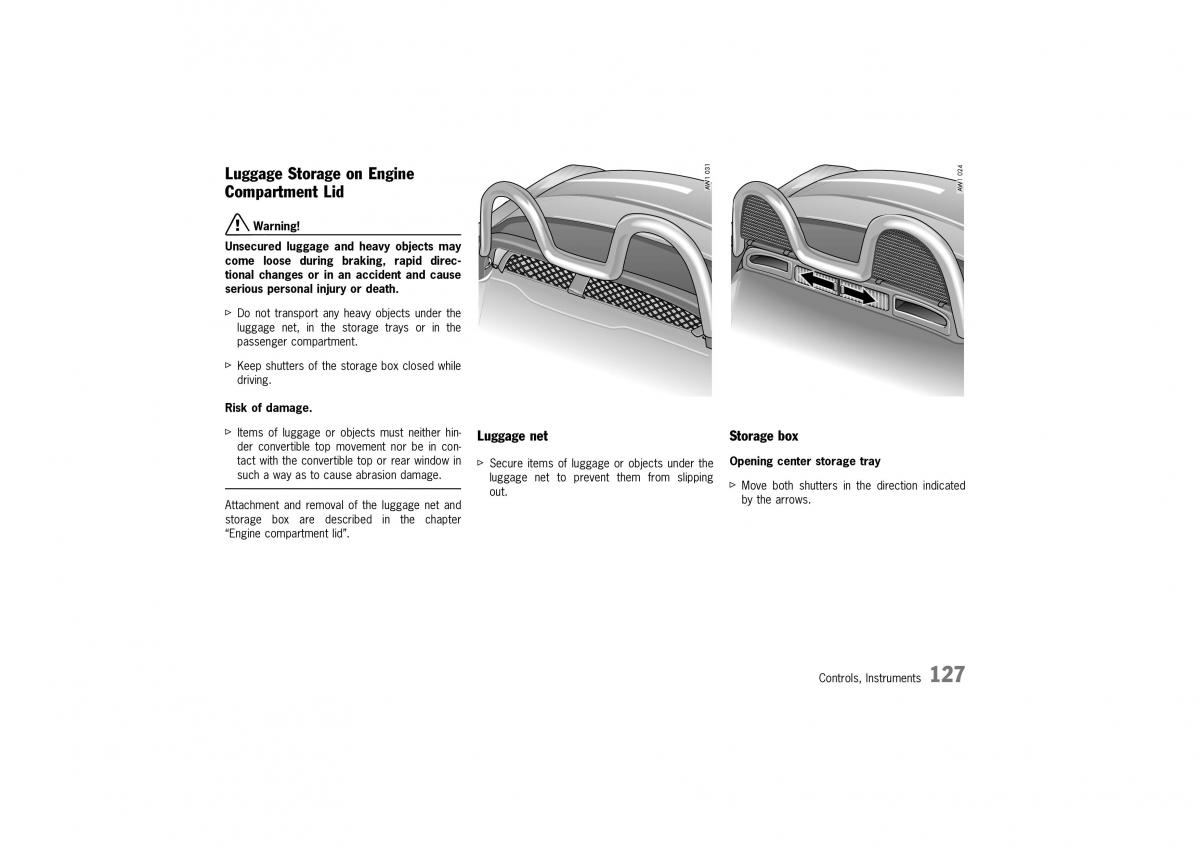 Porsche Boxster 986 owners manual / page 125