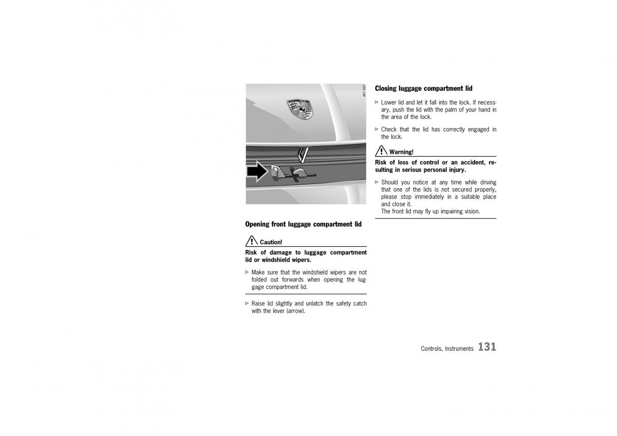 Porsche Boxster 986 owners manual / page 129