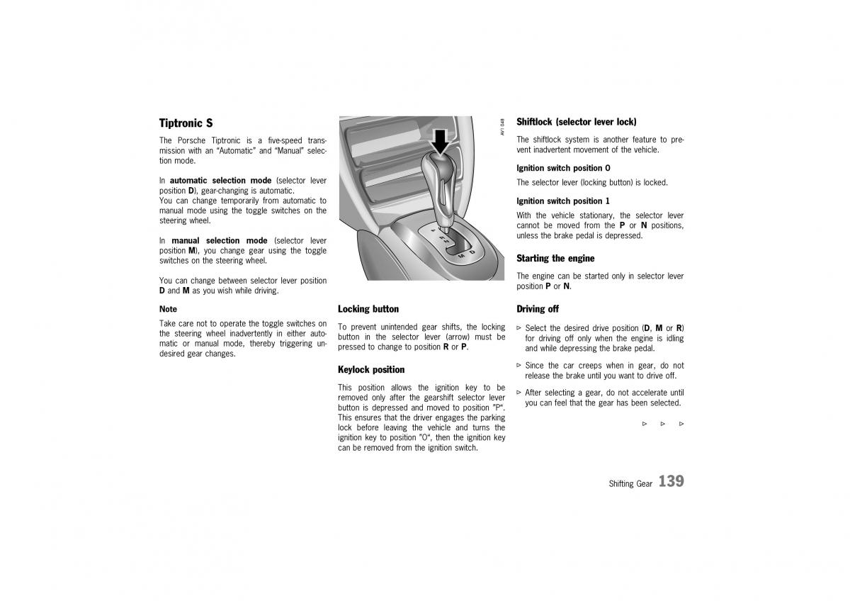 Porsche Boxster 986 owners manual / page 137