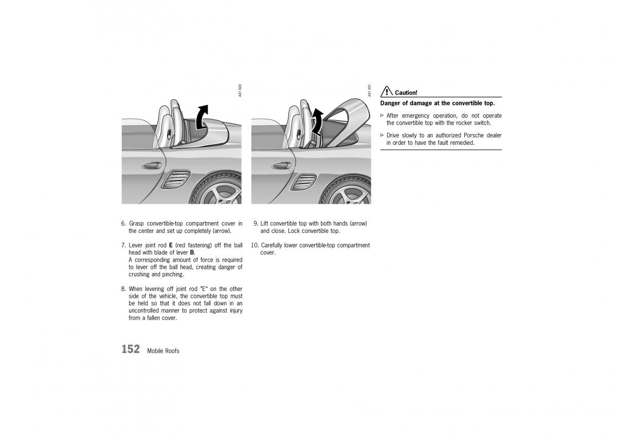 Porsche Boxster 986 owners manual / page 150