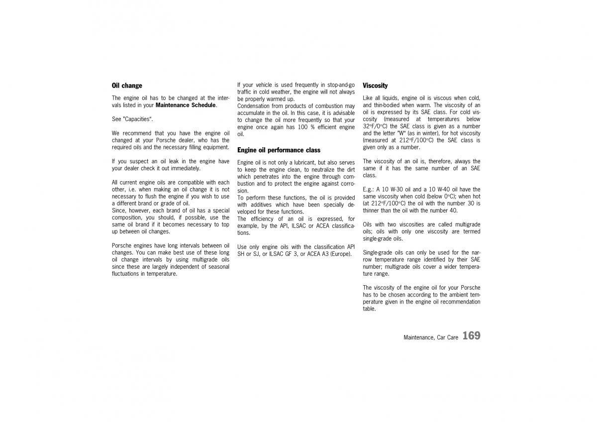 Porsche Boxster 986 owners manual / page 167