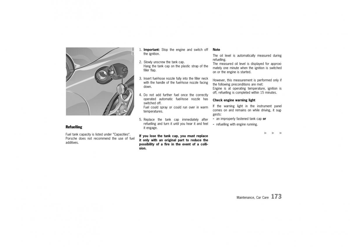 Porsche Boxster 986 owners manual / page 171