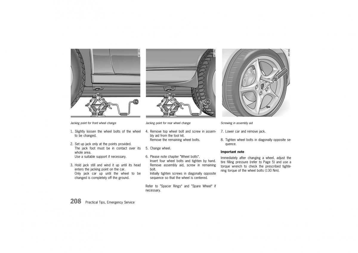 Porsche Boxster 986 owners manual / page 205