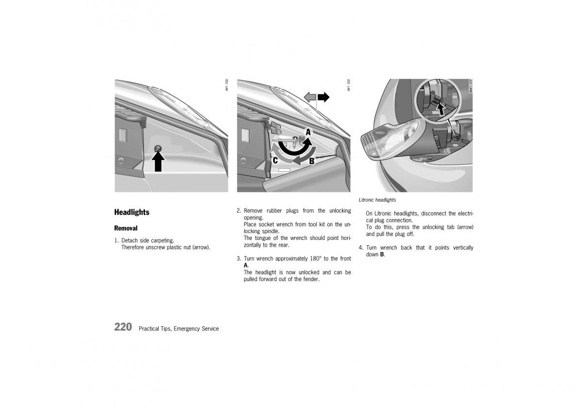 Porsche Boxster 986 owners manual / page 217