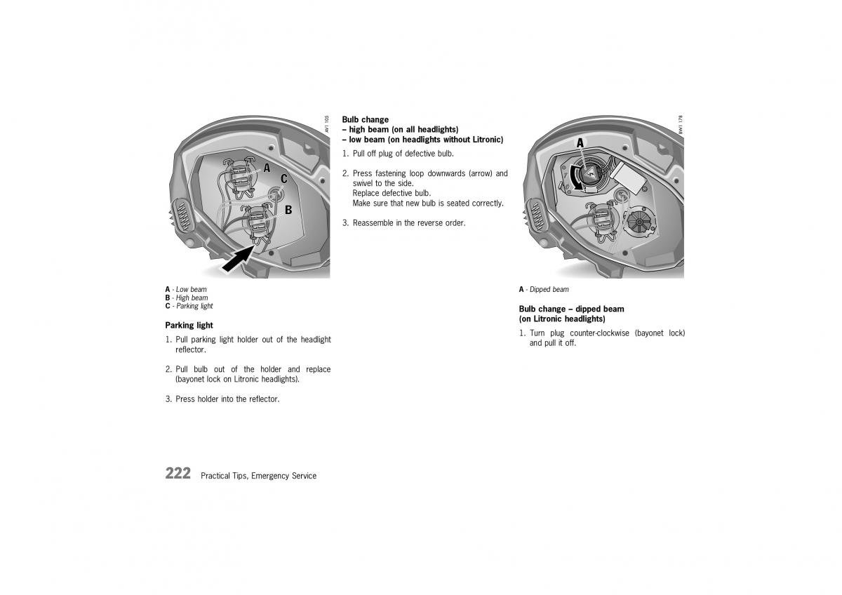 Porsche Boxster 986 owners manual / page 219