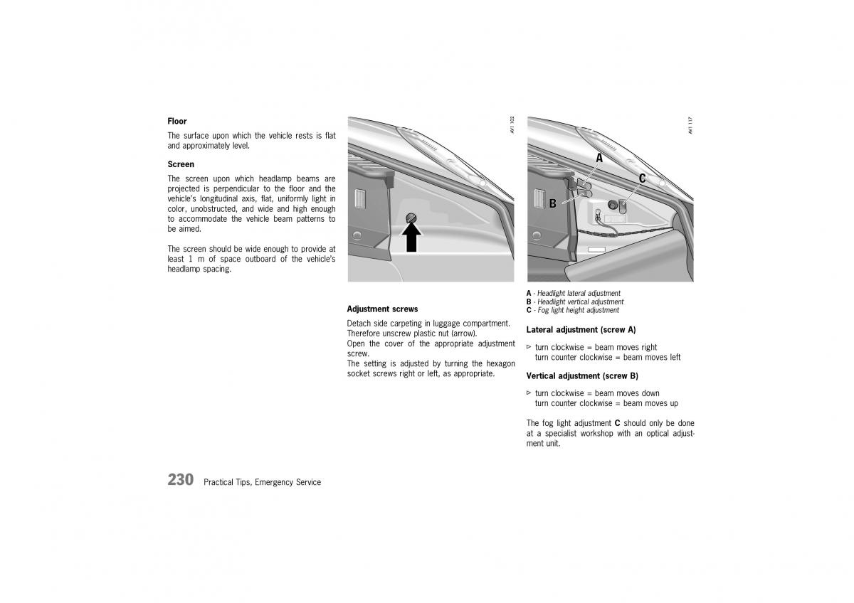 Porsche Boxster 986 owners manual / page 227