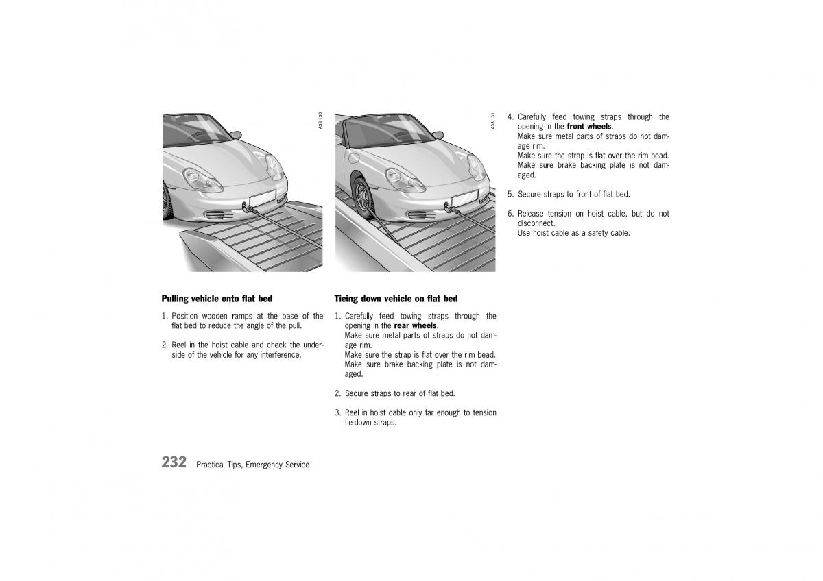 Porsche Boxster 986 owners manual / page 229