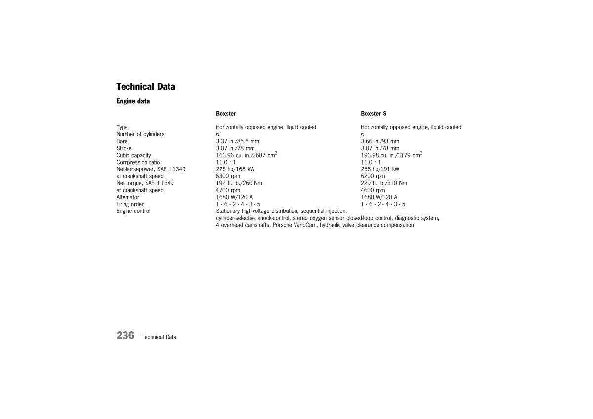 Porsche Boxster 986 owners manual / page 233